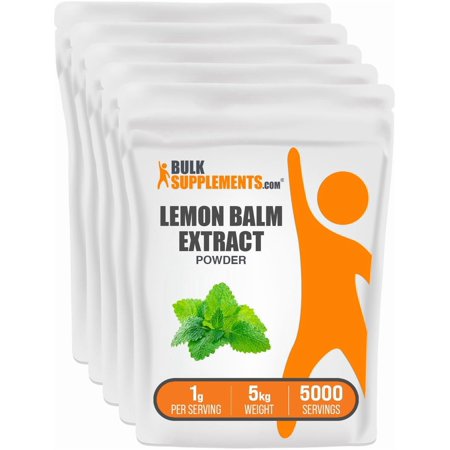 BulkSupplements Lemon Balm Extract Powder - 1g per Serving - 5 Kilograms (11 lbs) - 5000 Servings