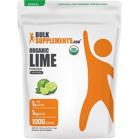 BulkSupplements Organic Lime Powder - 1 Kilogram (2.2 lbs)