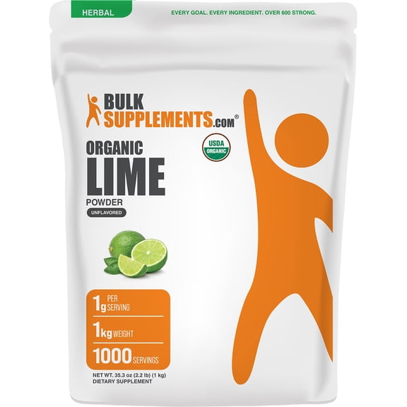 BulkSupplements Organic Lime Powder - 1 Kilogram (2.2 lbs)