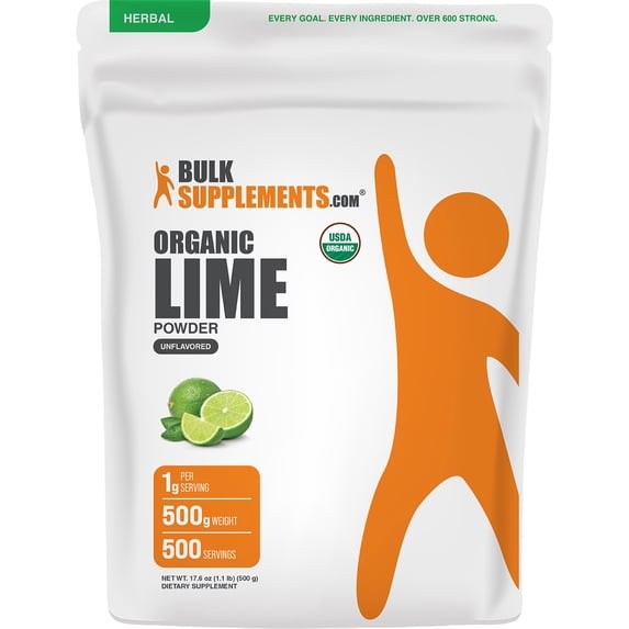 BulkSupplements Organic Lime Powder - 500 Grams (1.1 lbs)