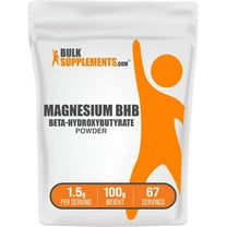 BulkSupplements Magnesium BHB Powder - 1.5g per Serving - 100 Grams (3.5 oz) - 67 Servings