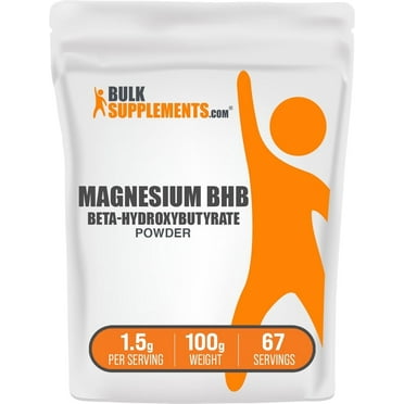 BulkSupplements Magnesium BHB Powder - 1.5g per Serving - 100 Grams (3.5 oz) - 67 Servings
