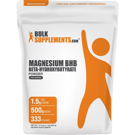 BulkSupplements Magnesium BHB Powder - 500 Grams (1.1 lbs)