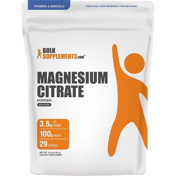BulkSupplements Magnesium Citrate Powder, 100 Grams (3.5 oz)