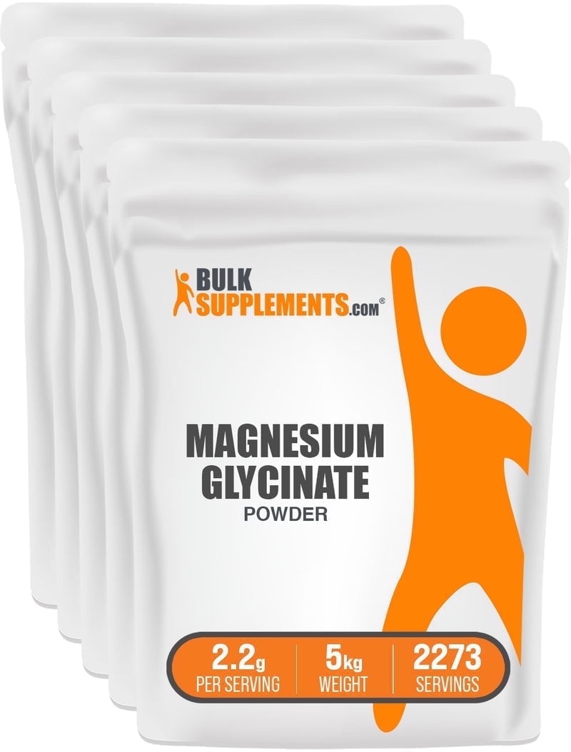 BulkSupplements Magnesium Glycinate Powder - Magnesium Supplement ...