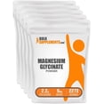 thumbnail image 1 of BulkSupplements Magnesium Glycinate Powder - Magnesium Supplement, Easily Absorbed, Unflavored, 2.2g per Serving, 5kg (11 lbs), 1 of 5