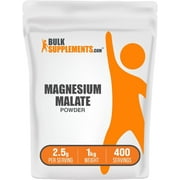 BulkSupplements Magnesium Malate Powder, 2.5g Per Serving - 1 Kilogram 2.2 lbs - 400 Servings
