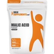 BulkSupplements Malic Acid Powder - 500 Grams 1.1 lbs