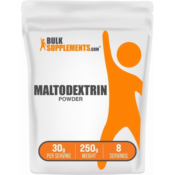 BulkSupplements Maltodextrin Powder - 30g per Serving - 250 Grams (8.8 oz) - 8 Servings