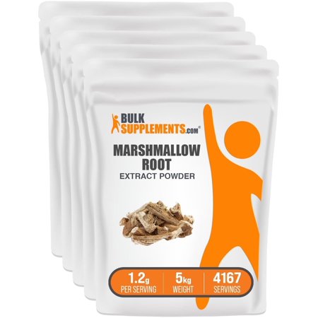 BulkSupplements Marshmallow Root Extract Powder - 1.2g per Serving - 5 Kilograms (11 lbs) - 4167 Servings