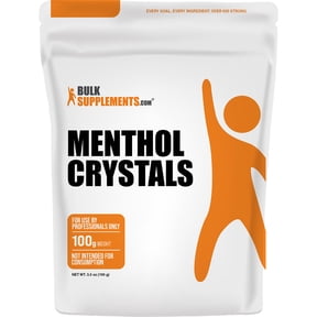 BulkSupplements Menthol Crystals Powder, Dietary Supplement, Respiratory Support, 100g
