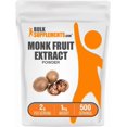 thumbnail image 1 of BulkSupplements Monk Fruit Extract Powder - 2g per Serving - 1 Kilogram (2.2 lbs) - 500 Servings, 1 of 6