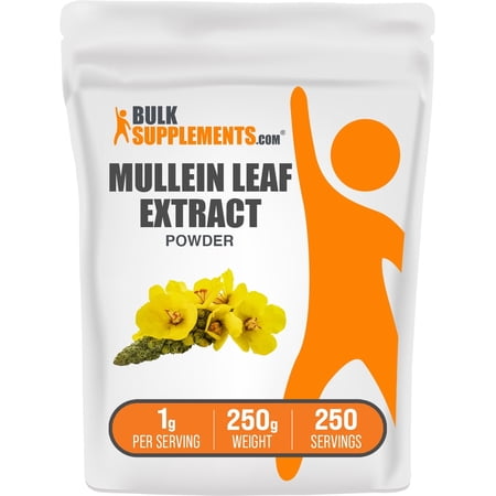 BulkSupplements Mullein Leaf Extract Powder- 1g per Serving - 250 Grams (8.8 oz) - 250 Servings