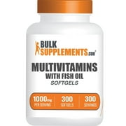 BulkSupplements Multivitamin Softgels - with Fish Oil, 1000mg per Serving (300 Softgels - 300 Servings)
