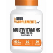 BulkSupplements Multivitamin Softgels - with Fish Oil, 1000mg per Serving (90 Softgels - 90 Servings)