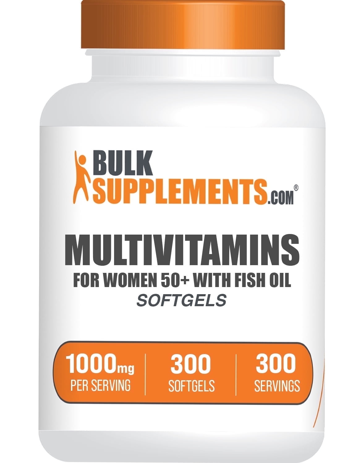 BulkSupplements Multivitamin for Women over 50 - Multimineral, Daily Multivitamin Supplement, with Fish Oil - 1 Softgel per Serving, 300 Count