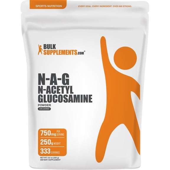 BulkSupplements N-Acetyl D-Glucosamine (NAG) Powder - 250 Grams (8.8 oz)