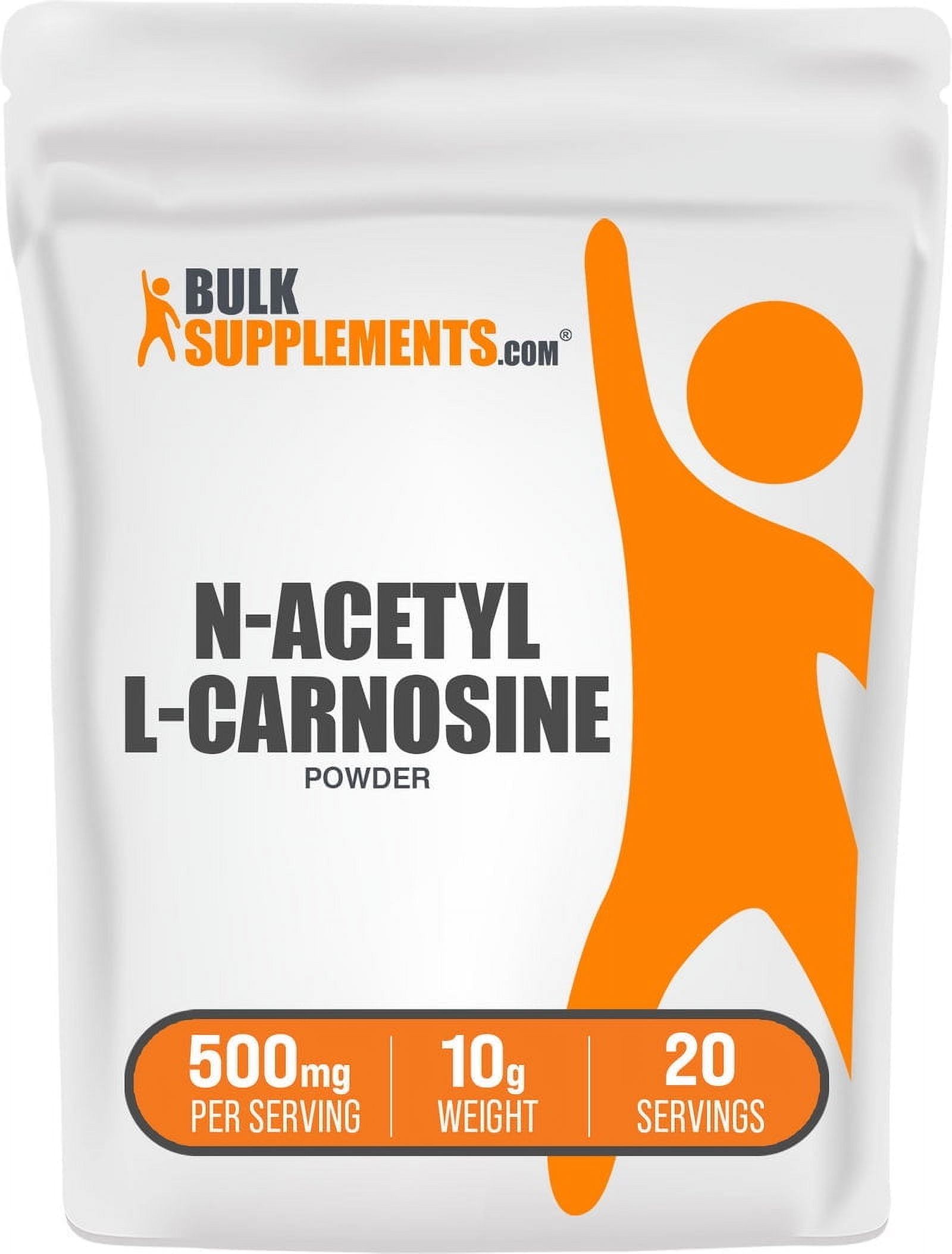 BulkSupplements N-Acetyl L-Carnosine Powder - 500mg per Serving - 10 Grams  (0.4 oz)