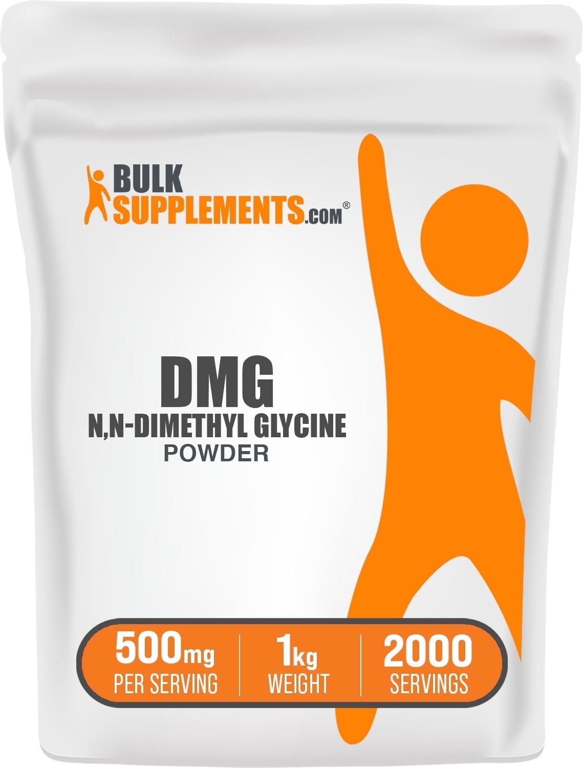 BulkSupplements N,N-Dimethyl Glycine HCl (DMG HCl) Powder - 500mg per Serving - 1 Kilogram (2.2 lbs)
