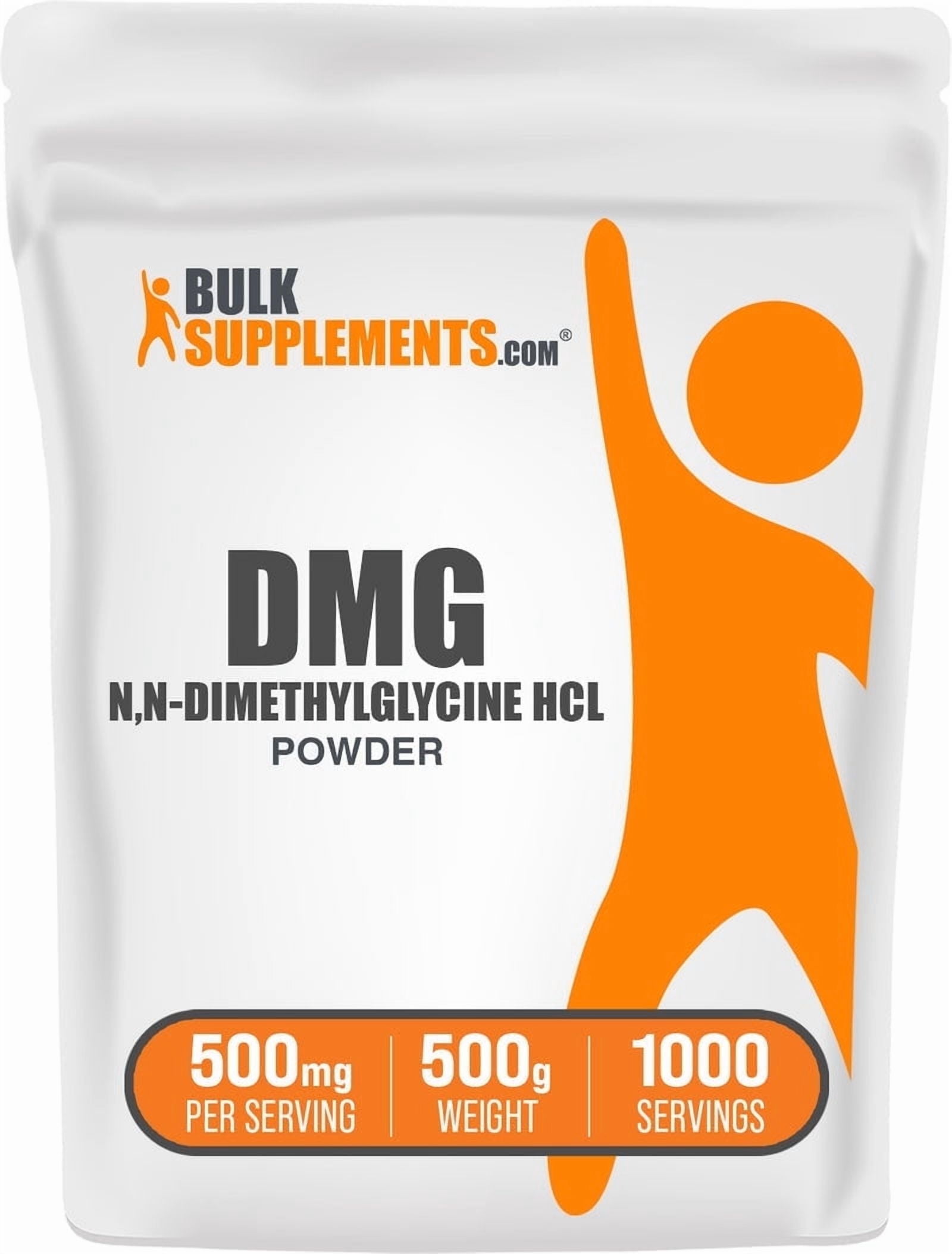 BulkSupplements N,N-Dimethyl Glycine HCl (DMG HCl) Powder - 500mg per Serving - 500 Grams (1.1 lbs)