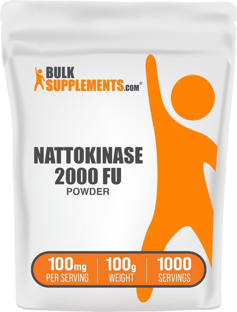 BulkSupplements Nattokinase 2000 FU Powder - 100mg per Serving - 100 Grams (3.5 oz) - 1000 Servings