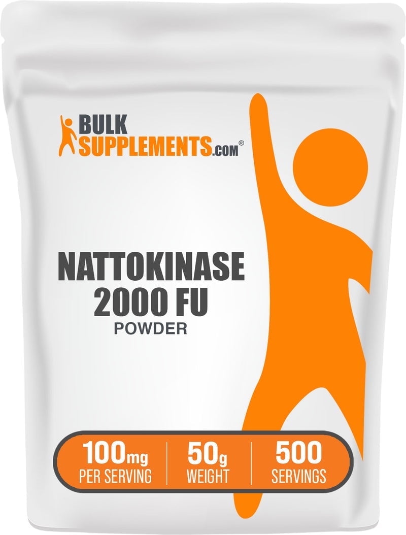 BulkSupplements Nattokinase 2000 FU Powder - 100mg per Serving - 50 Grams (1.8 oz) - 500 Servings