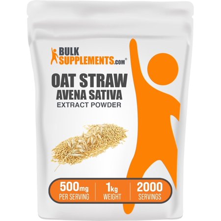 BulkSupplements Oat Straw Extract Powder - 500mg per Serving - 1 Kilogram (2.2 lbs) - 2000 Servings