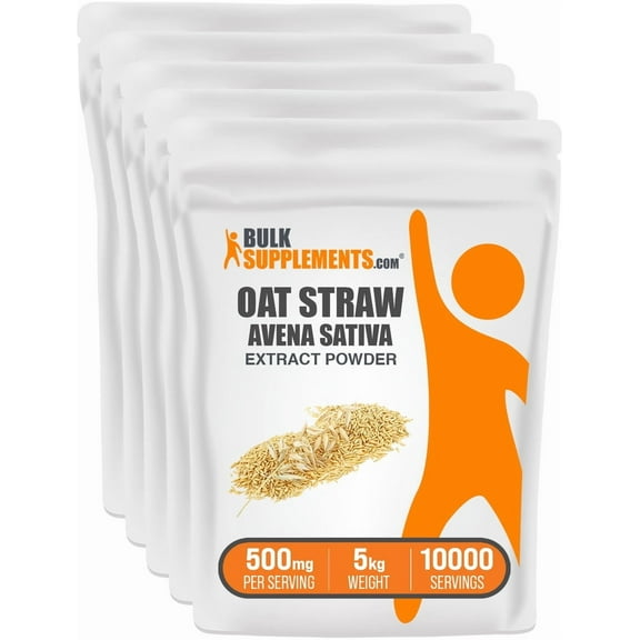 BulkSupplements Oat Straw Extract Powder - 500mg per Serving - 5 Kilograms (11 lbs) - 10000 Servings