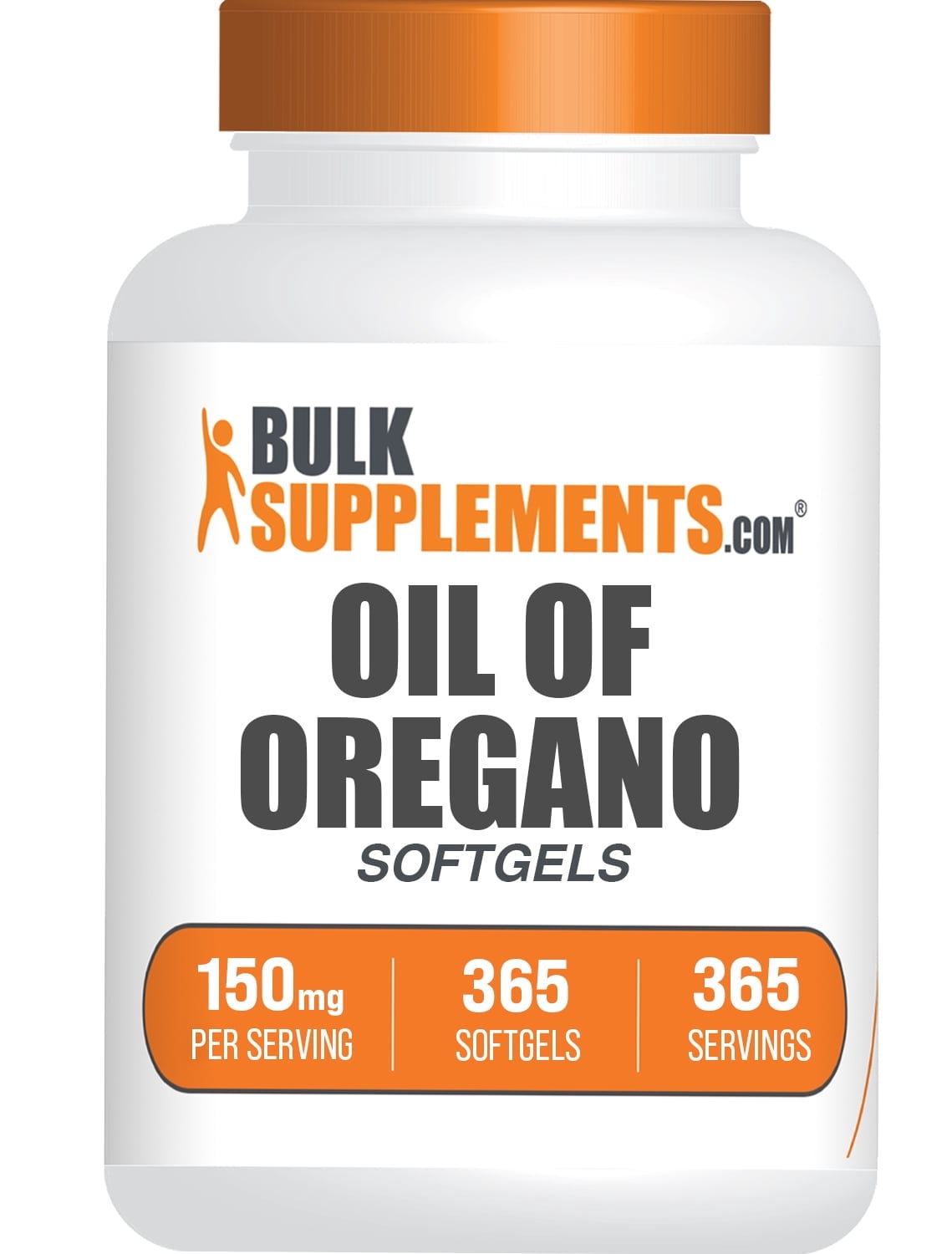 BulkSupplements Oil of Oregano Softgels - Gluten Free, (365 Softgels)