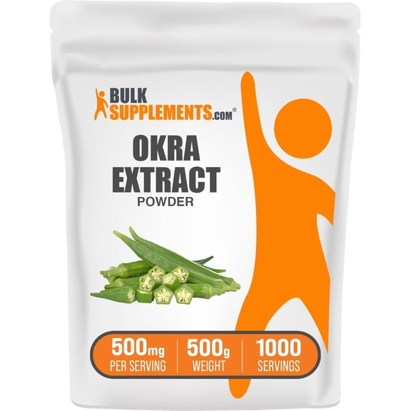 BulkSupplements Okra Extract Powder - 500mg per Serving - 500 Grams (1.1 lbs) - 1000 Servings