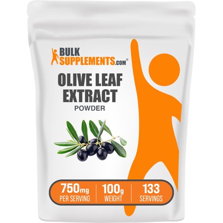 BulkSupplements Olive Leaf Extract Powder - 750mg per Serving - 100 Grams (3.5 oz) - 133 Servings