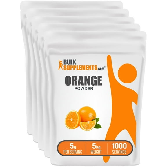 BulkSupplements Orange Powder - 5g per Serving - 5 Kilograms (11 lbs) - 1000 Servings