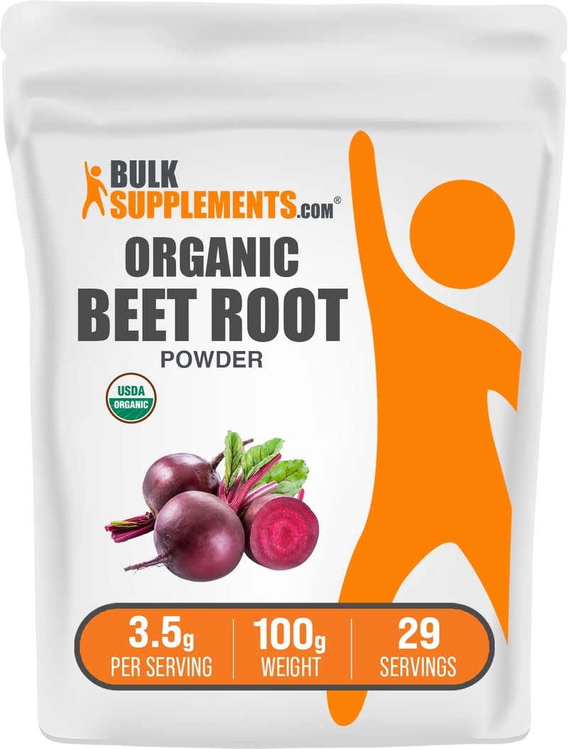 BulkSupplements Organic Beet Root Powder - Dietary Supplement, Vegan-Friendly, 3.5g per Serving, 100g (3.5 oz)