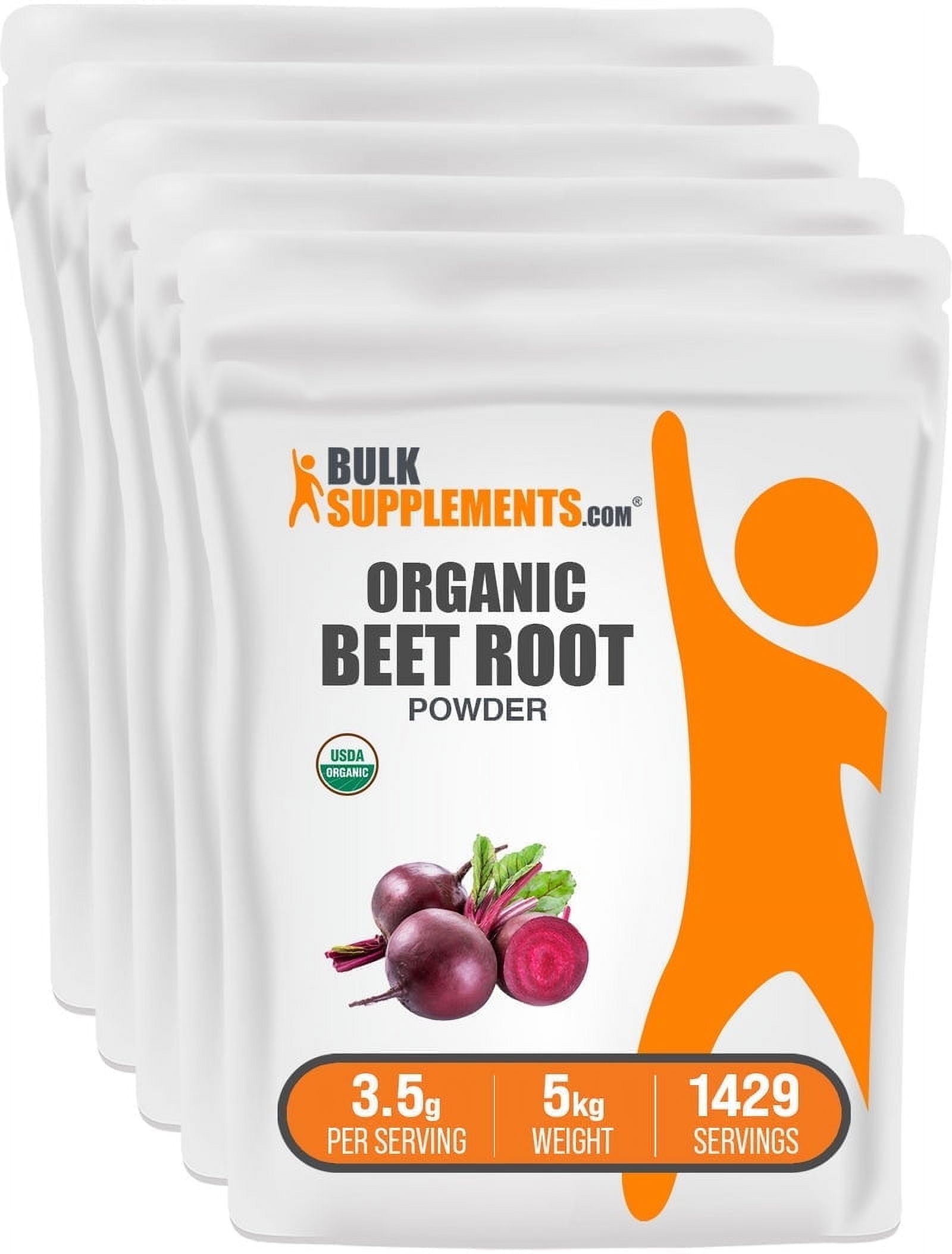 BulkSupplements Organic Beet Root Powder - Dietary Supplement, Vegan-Friendly, 3.5g per Serving, 5kg (11 lbs)