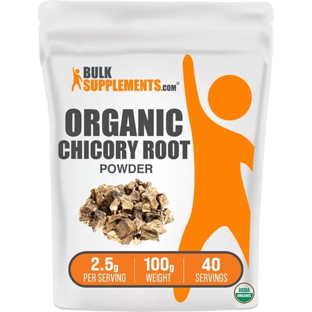 BulkSupplements Organic Chicory Root Powder - 2.5g per Serving - 100 Grams (3.5 oz) - 40 Servings