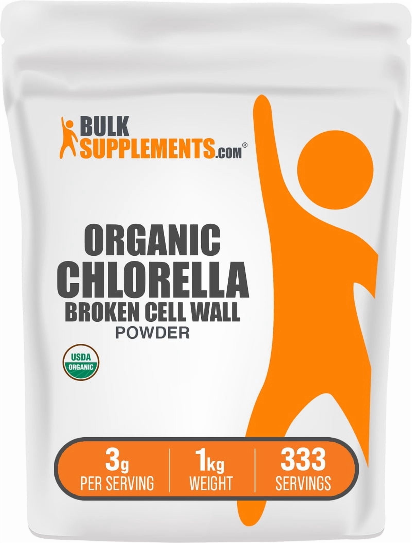 BulkSupplements Organic Chlorella Powder - 3g per Serving - 1 Kilogram (2.2 lbs) - 333 Servings