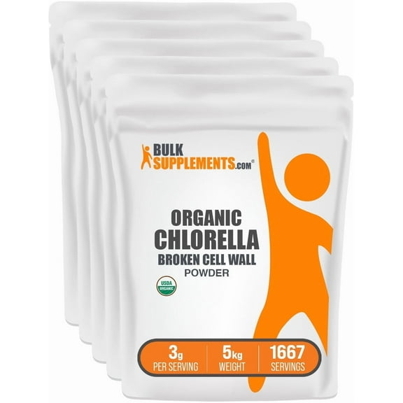 BulkSupplements Organic Chlorella Powder - 3g per Serving - 5 Kilograms (11 lbs) - 1667 Servings