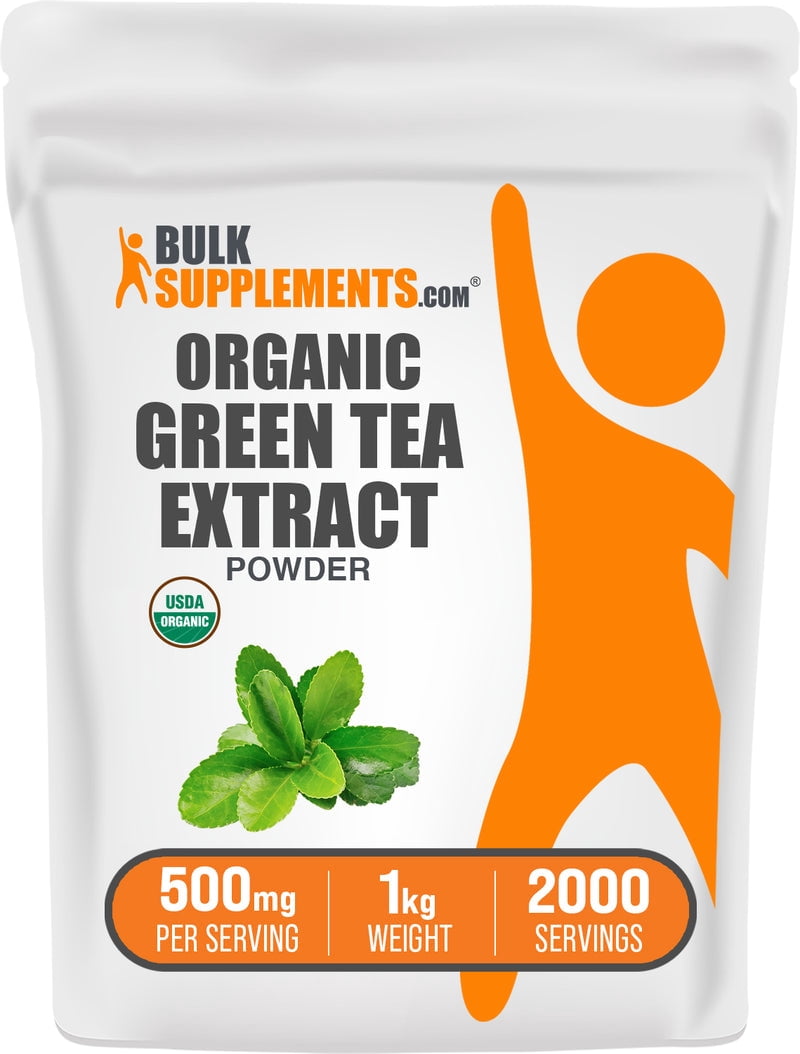 BulkSupplements Organic Green Tea Extract Powder - 500mg per Serving ...