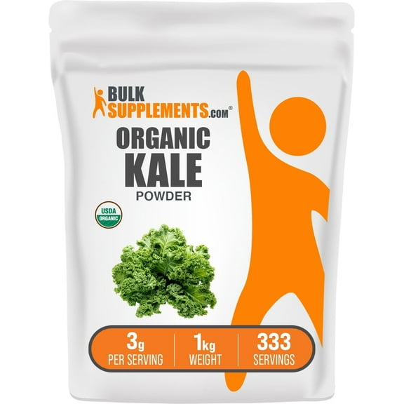 BulkSupplements Organic Kale Powder - 3g per Serving - 1 Kilogram (2.2 lbs) - 333 Servings
