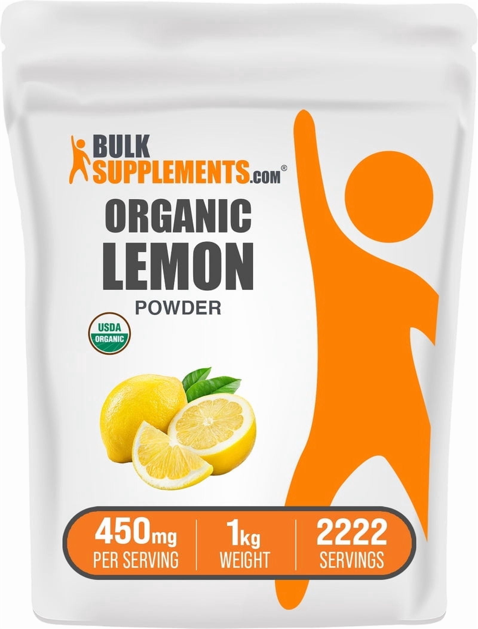 BulkSupplements Organic Lemon Powder - 450mg per Serving - 1 Kilogram ...