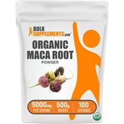BulkSupplements Organic Maca Powder - 5g per Serving - 500 Grams (1.1 lbs) - 100 Servings