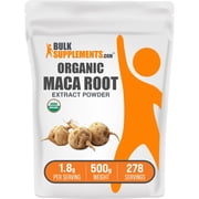 BulkSupplements Organic Maca Root Extract Powder - 1.8g per Serving - 500 Grams 1.1 lbs - 278 Servings