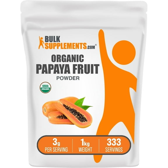 BulkSupplements Papaya Fruit Powder - 3g per Serving - 1 Kilogram (2.2 lbs) - 333 Servings