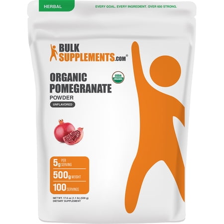 BulkSupplements Organic Pomegranate Powder - 500 Grams (1.1 lbs)