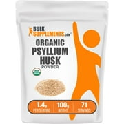 BulkSupplements Organic Psyllium Husk Powder - 1.4g per Serving - 100 Grams 3.5 oz - 71 Servings