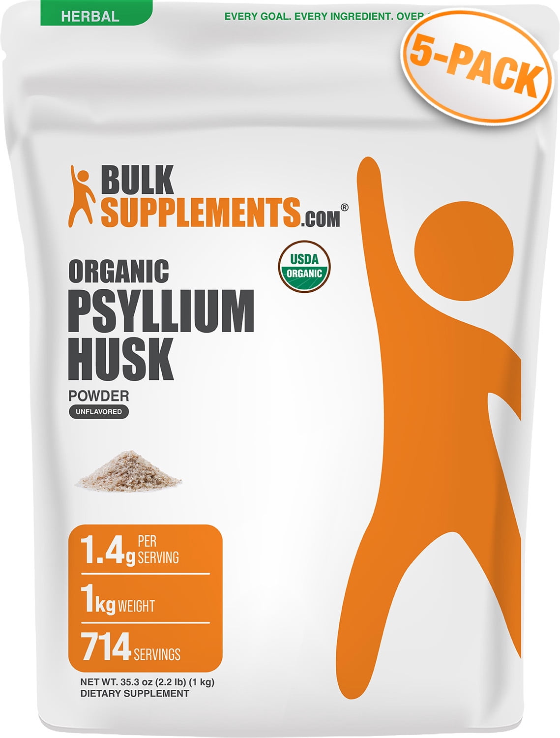 bulksupplements glutathione powder reviews Organic Psyllium Husk What are The Benefits korean skin care oily skin Size:Single 30ml Sachet