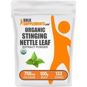 BulkSupplements Organic Stinging Nettle Extract Powder - 750mg per Serving - 100 Grams 3.5 oz - 200 Servings