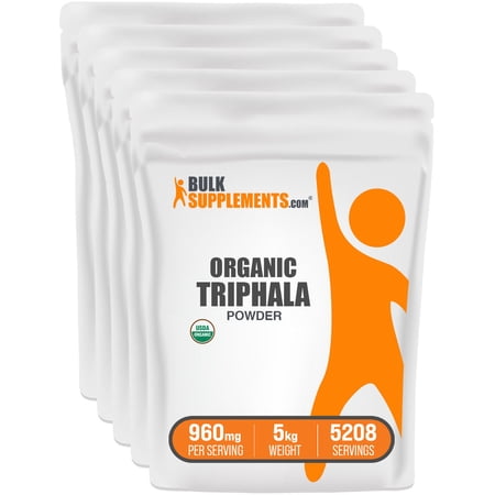 BulkSupplements Organic Triphala Powder - 960mg per Serving - 5 Kilograms (11 lbs) - 5208 Servings