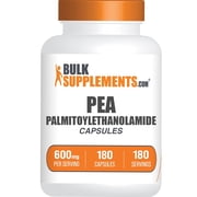BulkSupplements Palmitoylethanolamide (PEA) Capsules, Dietary Supplement, Immune & Nerve Support, 180 Capsules