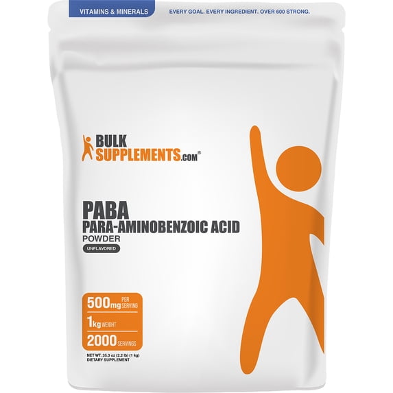 BulkSupplements Para-Aminobenzoic Acid (PABA) Powder - 1 Kilogram (2.2 lbs)